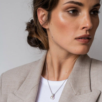 TI SENTO Pave Pearl Necklace
