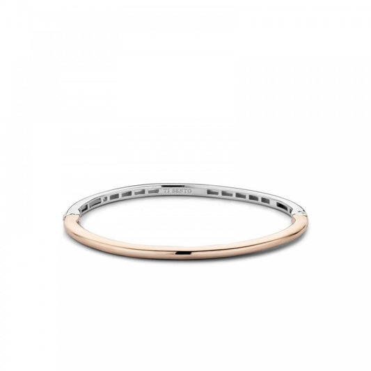 Ti Sento Rose Gold Hinged Bangle