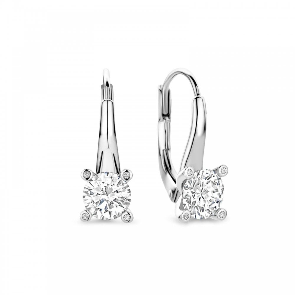 TI SENTO Silver CZ Drop Earrings