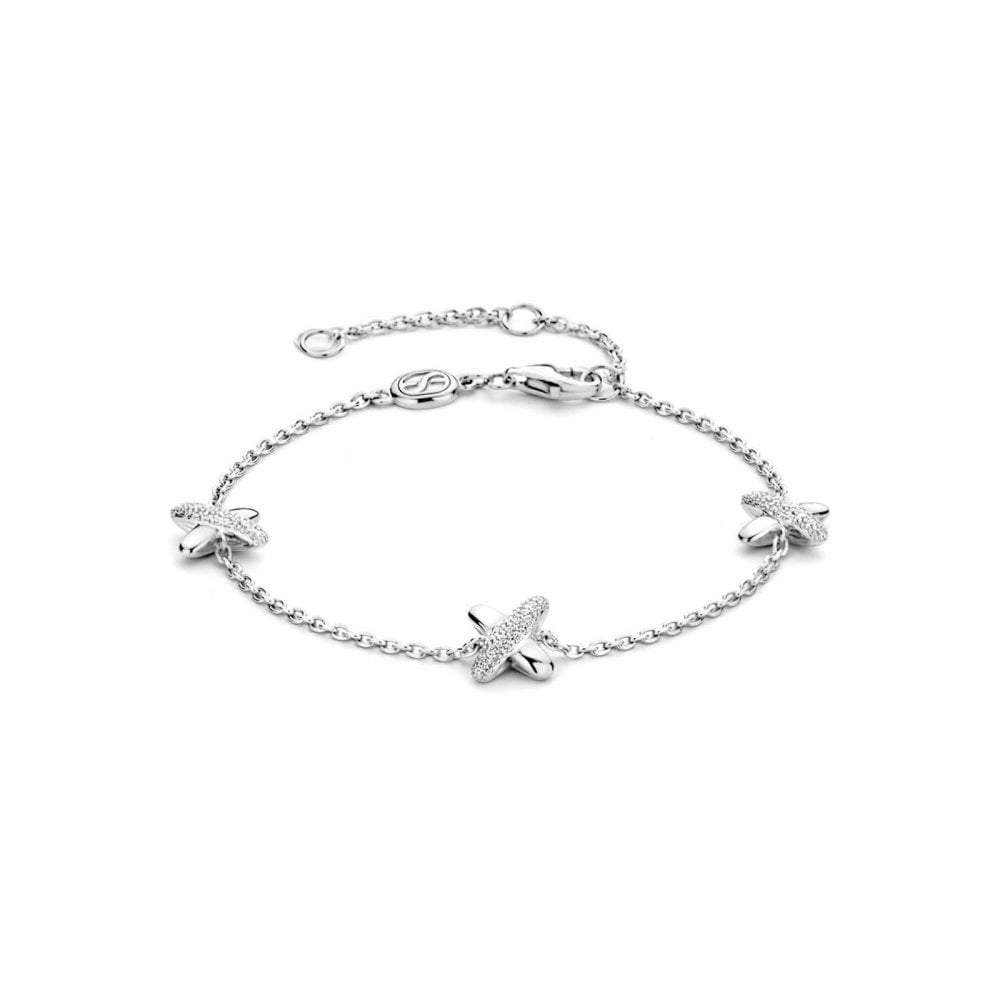 Ti Sento Silver & CZ Kiss Bracelet