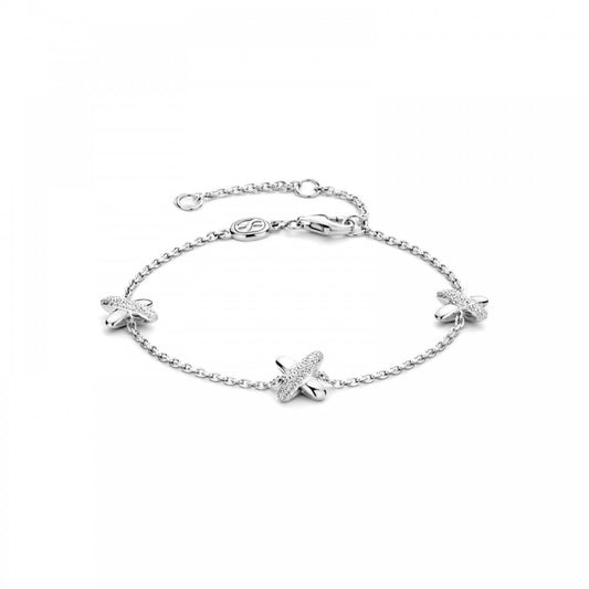 Ti Sento Silver & CZ Kiss Bracelet