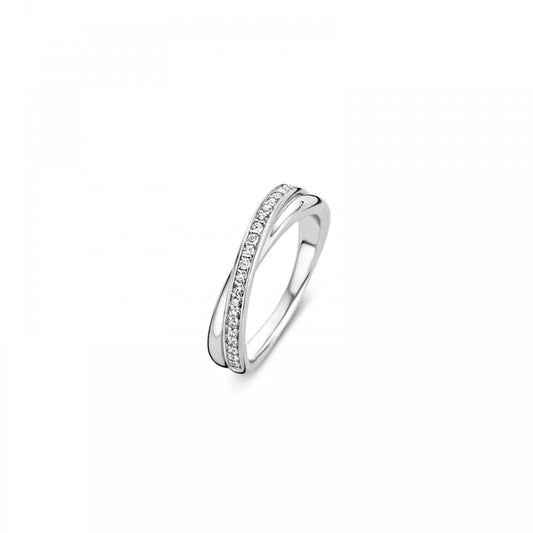 Ti Sento Silver & CZ Ring Size 56