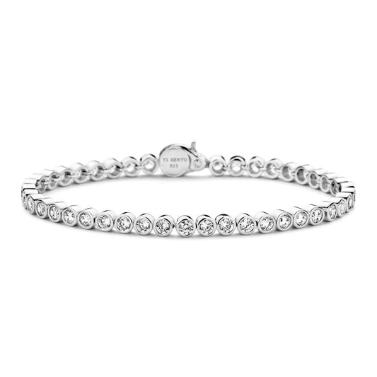 Ti Sento Silver & CZ Tennis Bracelet