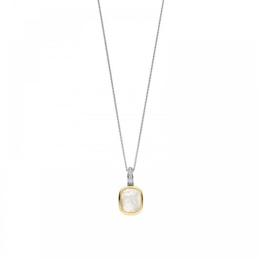 TI SENTO Silver Gold Plate CZ Pendant