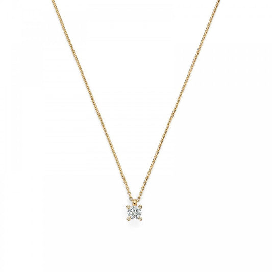 TI SENTO Silver Gold Plated CZ Necklace