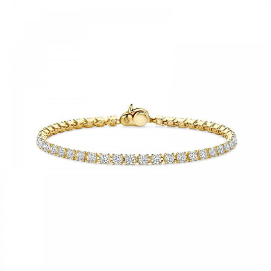 TI SENTO Silver Gold Plated CZ Tennis Bracelet