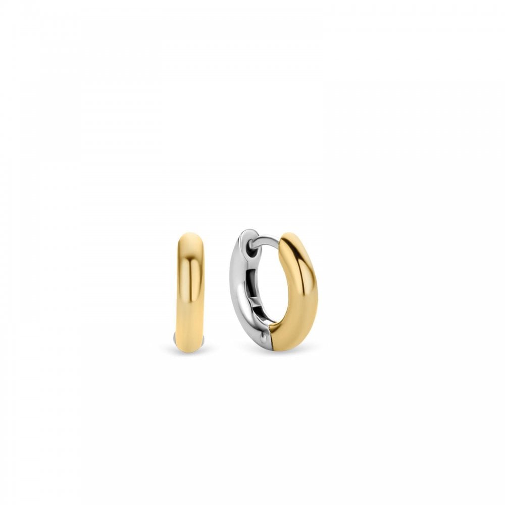 TI SENTO Silver Two Tone Gold Plated Hoop Earrings