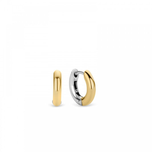 TI SENTO Silver Two Tone Gold Plated Hoop Earrings