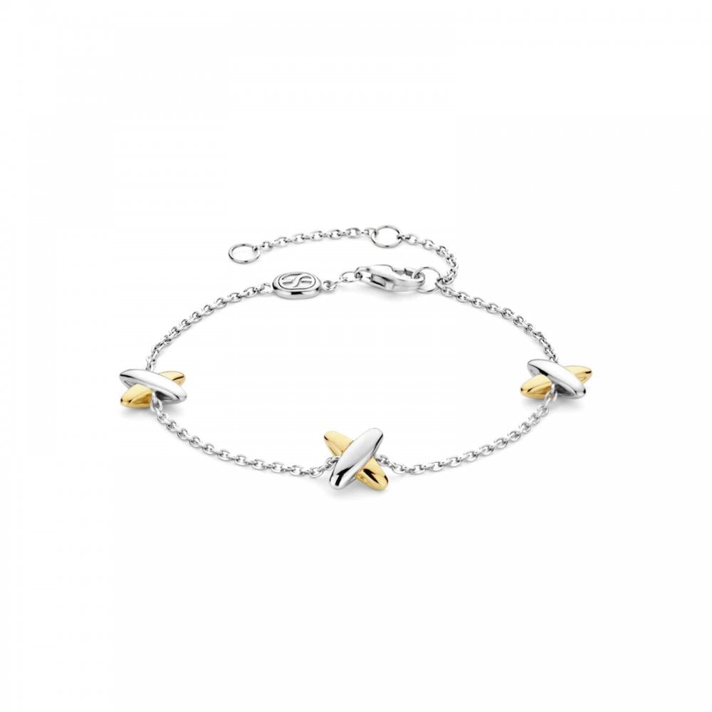TI SENTO Silver Two Tone Kiss Bracelet