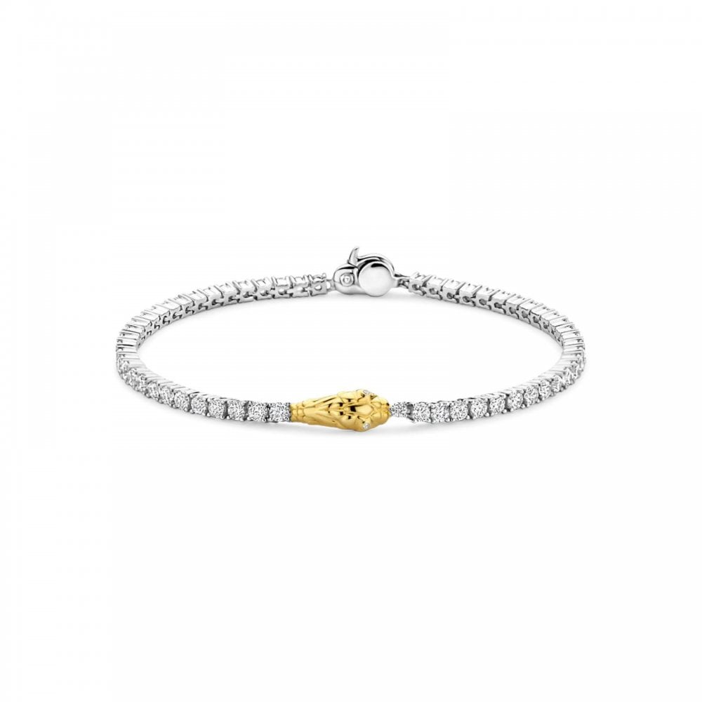 Ti Sento Snake Gold Plated Tennis Bracelet