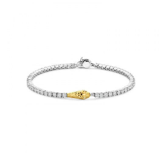 Ti Sento Snake Gold Plated Tennis Bracelet