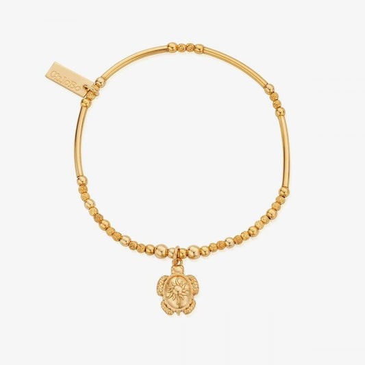 Treasures Of Bali Sheltered Glow 18ct Yellow Gold Plated Turtle Charm Bracelet