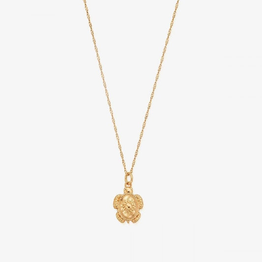 Treasures Of Bali Sheltered Glow 18ct Yellow Gold Plated Turtle Pendant Necklace