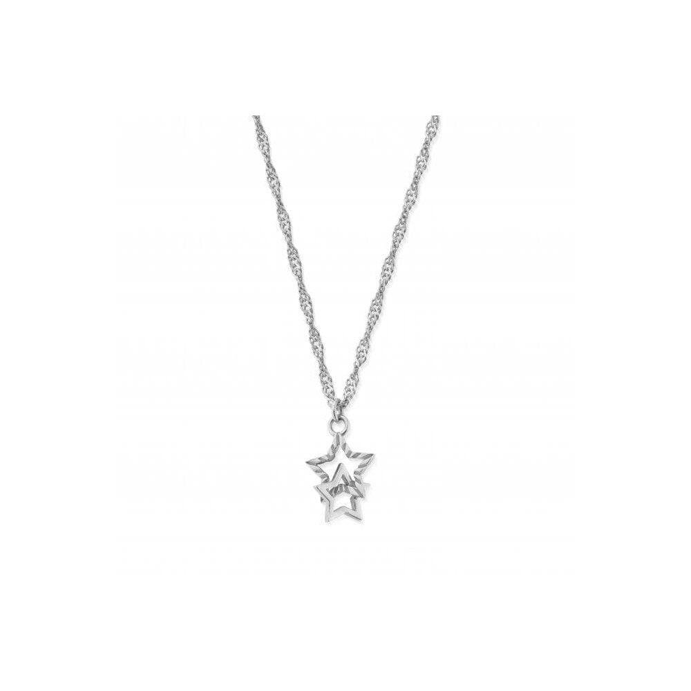 Twisted Rope Chain Interlocking Star Necklace