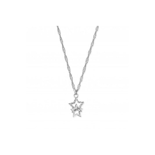 Twisted Rope Chain Interlocking Star Necklace