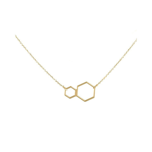 Unique 9ct Yellow Gold Honeycomb Necklace