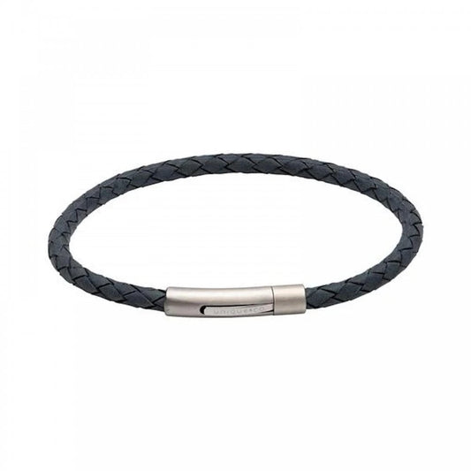 Unique Antique Blue Leather Gents Bracelet