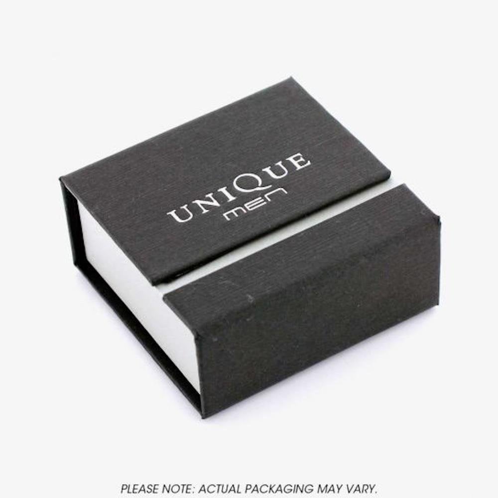 Unique Black Leather Mens Bracelet