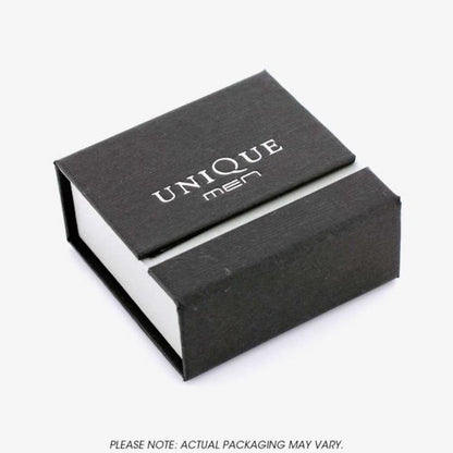Unique Black Leather Mens Bracelet