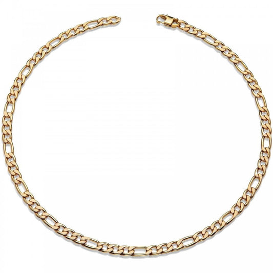 Unique Figaro Gold IP Gents Necklace
