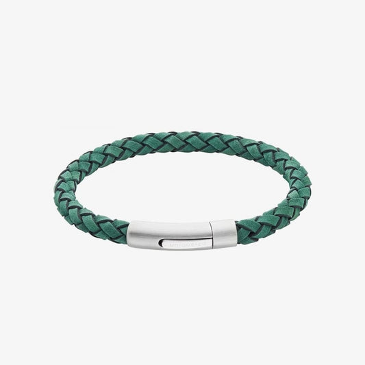 Unique Green Suede Black Edge Bracelet 21cm
