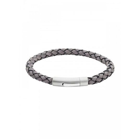 Unique Grey Suede Black Edge Gents Bracelet 21cm