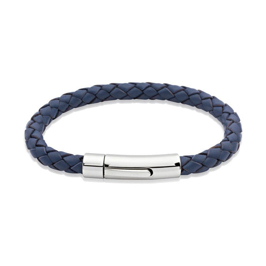 Unique Mens Black Leather Bracelet
