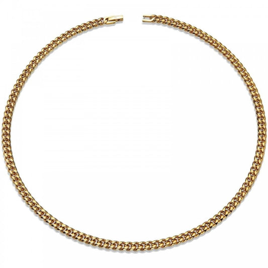Unique S/Steel Matt Polished Plated Necklace 50cm