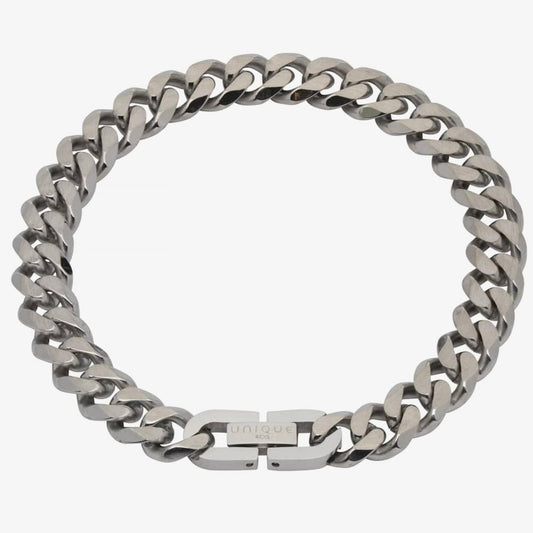 Unique S/Steel Matte Polished 8mm Gents Bracelet 21cm