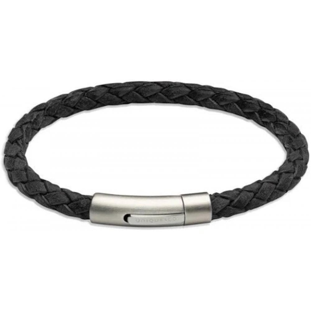 Unique Sesame Leather Gents Bracelet 21CM