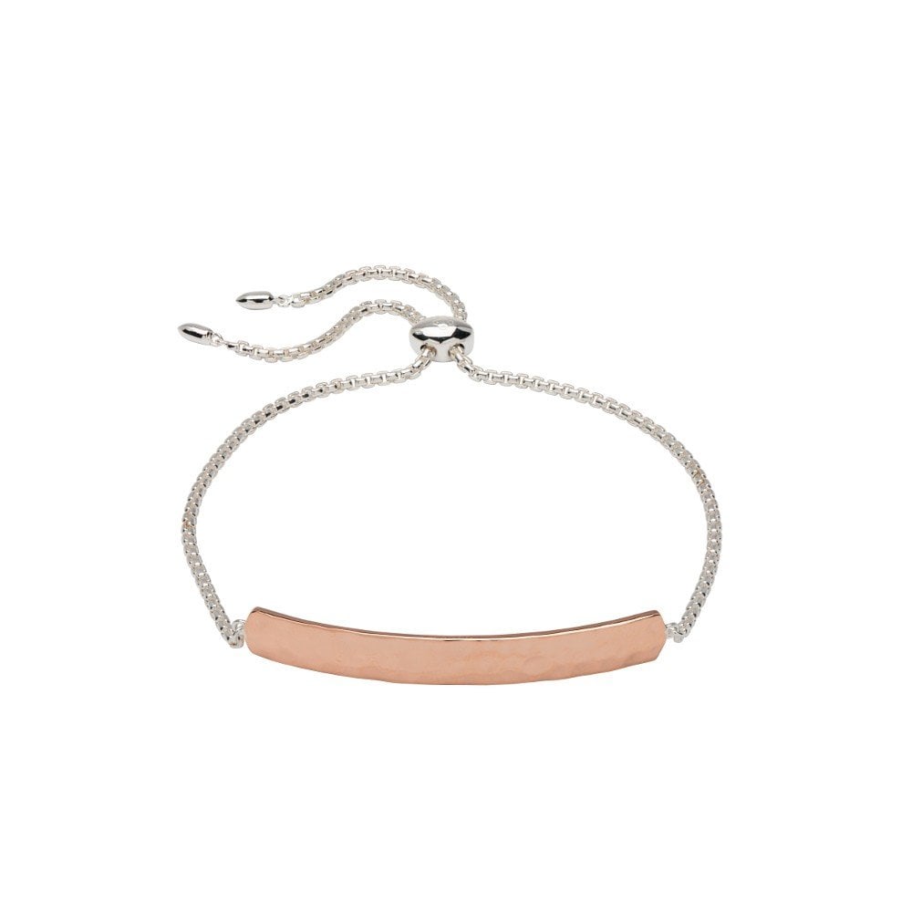 Unique Silver Rose Gold Plated Identity Bracelet