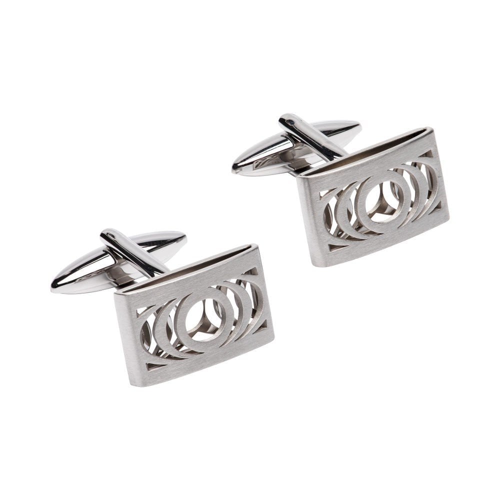 Unique Stainless Steel Cut Out Cufflinks
