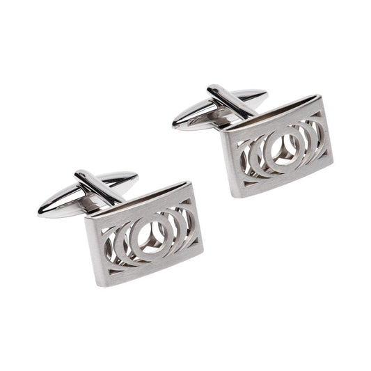 Unique Stainless Steel Cut Out Cufflinks