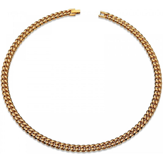 Unique Steel Matte Polished Gold Plated Necklace