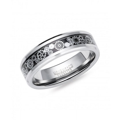 Unique Tungsten Black Carbon Fibre 7mm Ring