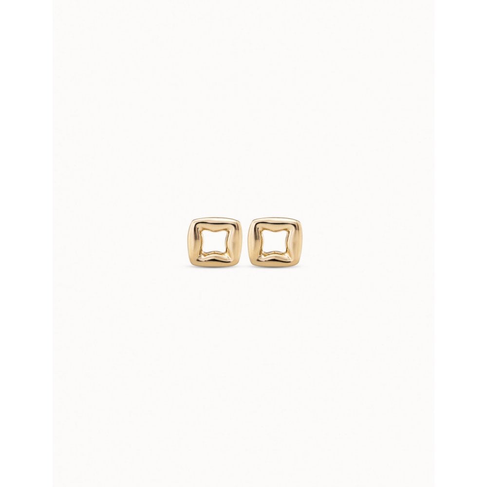 UNOde50 Femme Fatale Gold Square Earrings