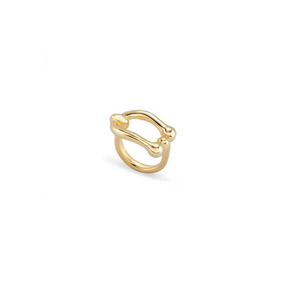 UNOde50 Gold Plated Serotonin Ring Size 15