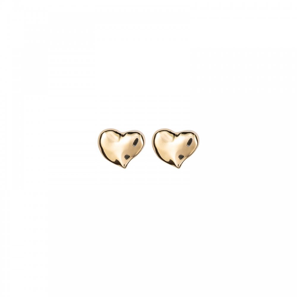 UNOde50 Heart Gold Plated Stud Earrings