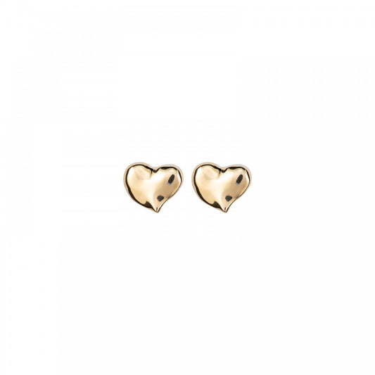 UNOde50 Heart Gold Plated Stud Earrings