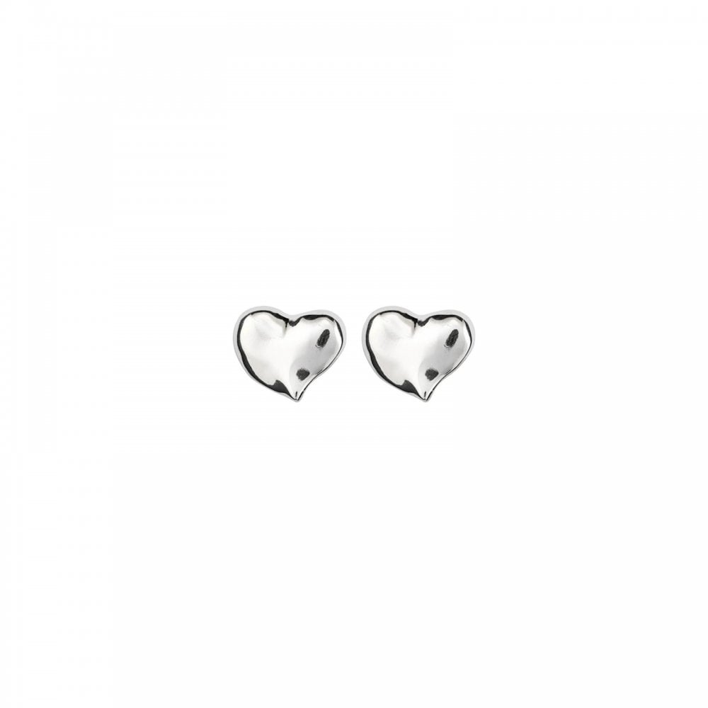UNOde50 Heart Silver Stud Earrings
