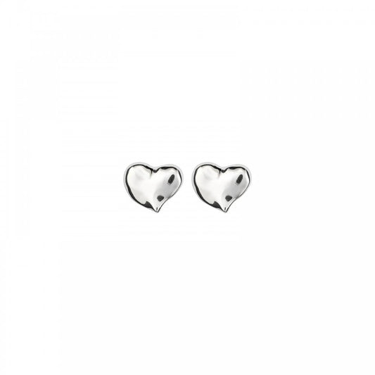 UNOde50 Heart Silver Stud Earrings