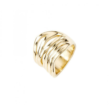 UNOde50 Nihiwatu Beach Gold Tone Silver RIng