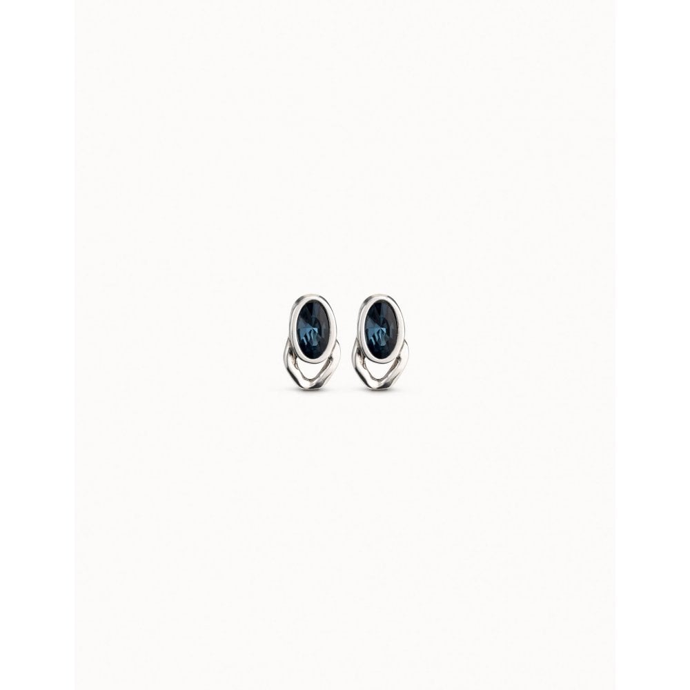 UNOde50 Queen Blue Crystal Stud Earrings