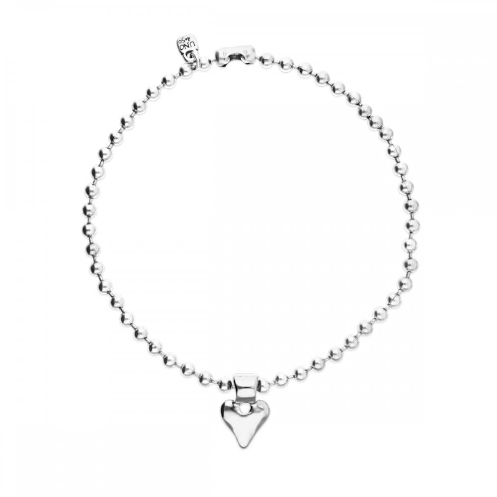 UNOde50 Silver Beat Heart Ball Necklace