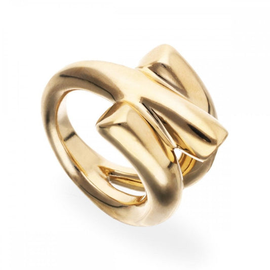 UNOde50 Silver Gold Alloy Roots Ring Size 15