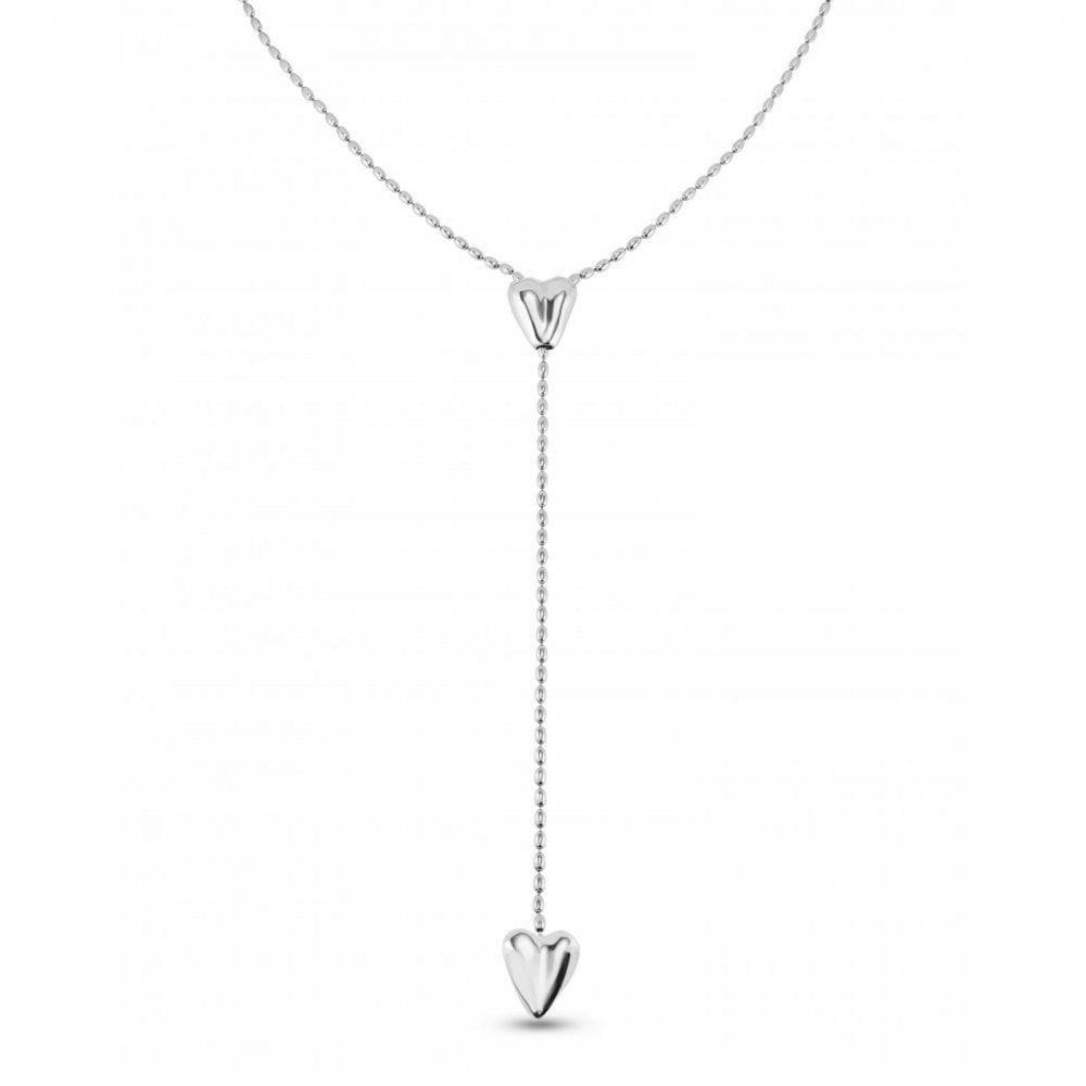 UNOde50 Silver Plated Cupido Chain Hearts Necklace