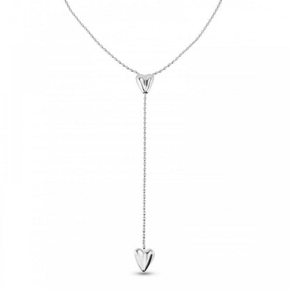 UNOde50 Silver Plated Cupido Chain Hearts Necklace