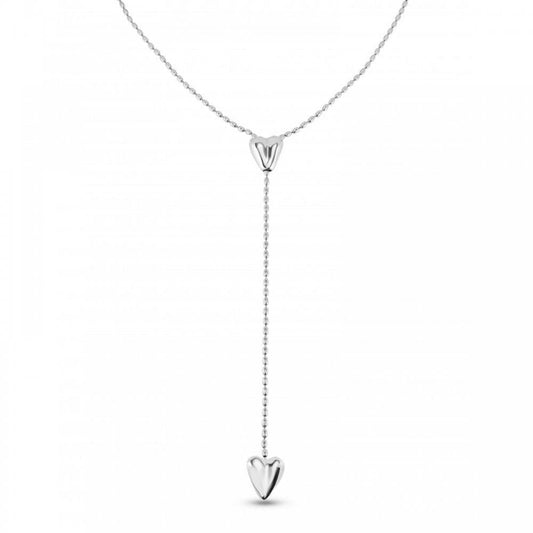 UNOde50 Silver Plated Cupido Chain Hearts Necklace