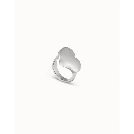 UNOde50 UNO Silver Plated Heart Ring Size 15